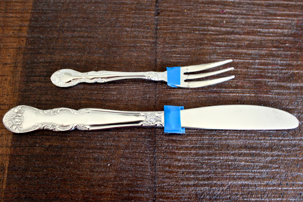 taped silverware