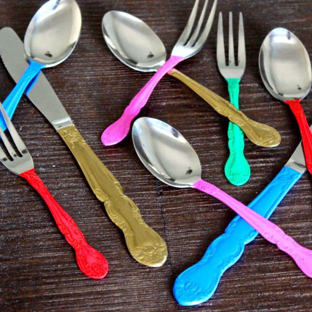 painted silverware
