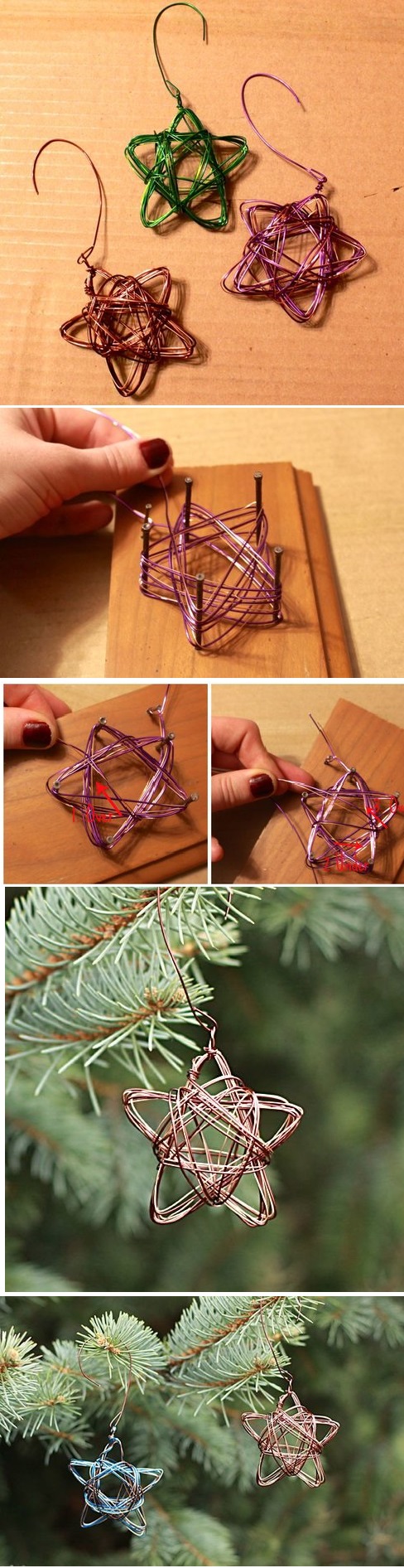 Details about   Star Christmas Mini Ornament Purple Metal Wire Decoration Miniature Wire Feather 