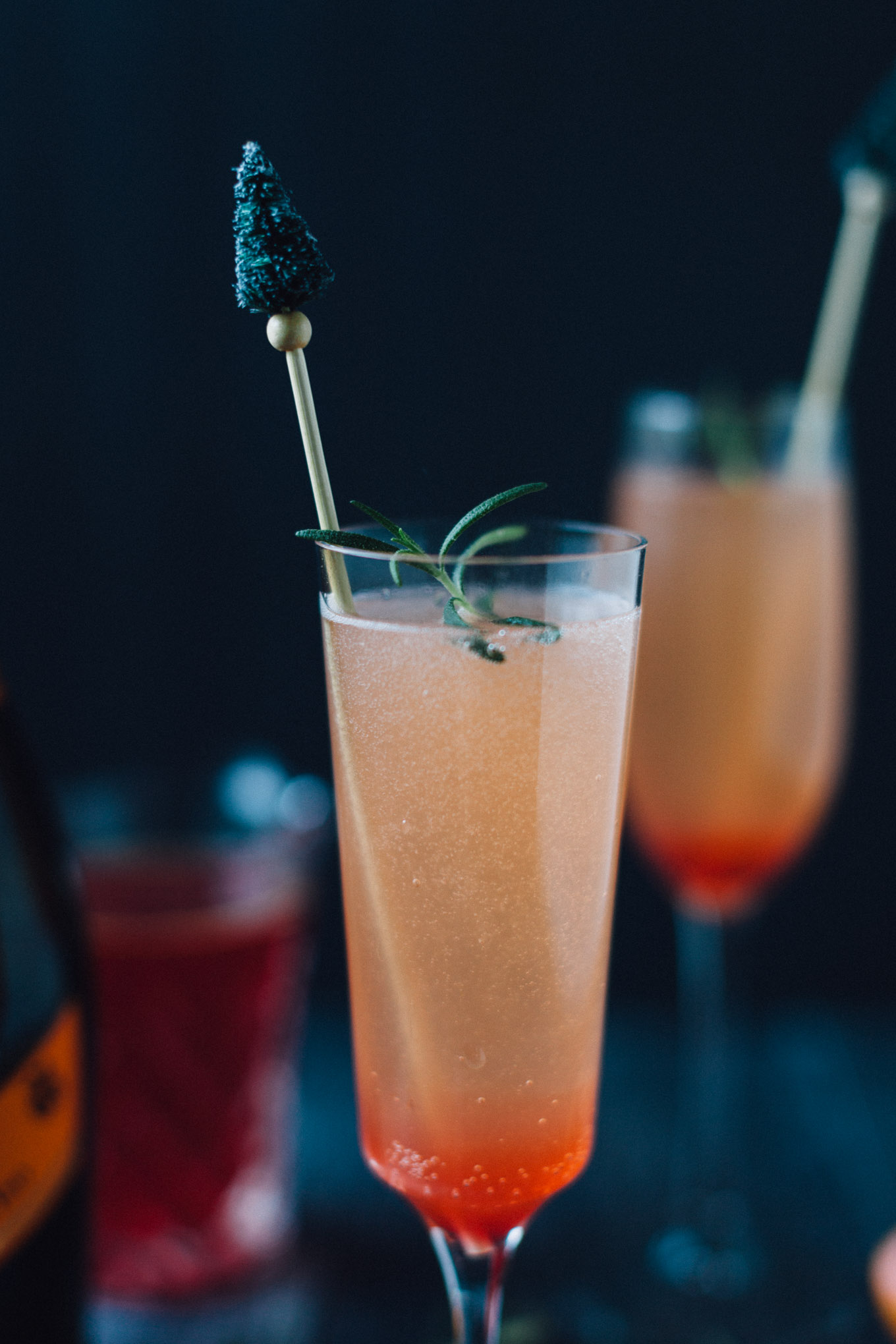 Blood Orange and Rosemary Sparkling Cocktails | Alyssa & Carla