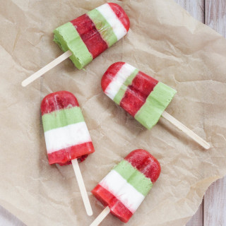 Matcha, Strawberry & Coconut Popsicles | Dairy Free & Vegan | Alyssa & Carla